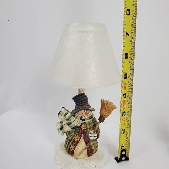 Snowman Tea Candle Holder Lamp Christmas Holiday Decor - Picture 3 of 6